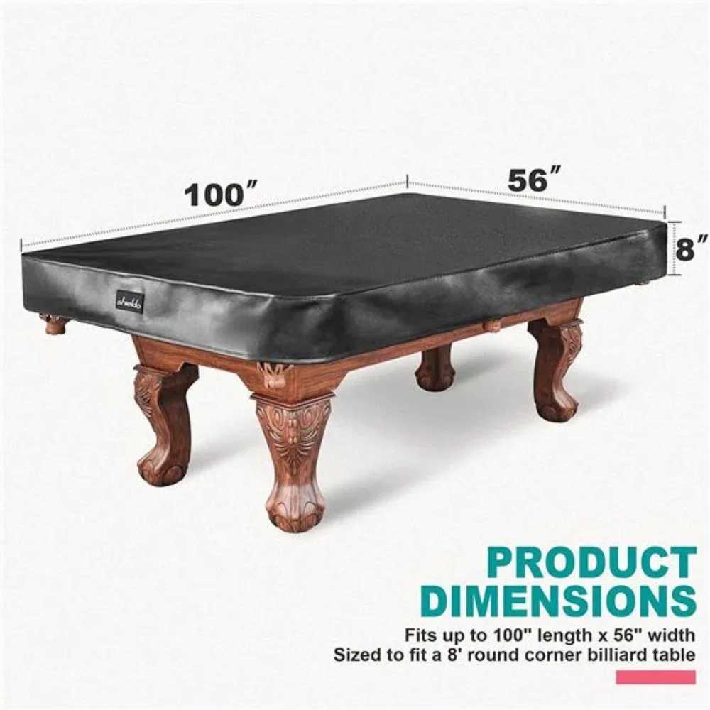Heavy Duty Leatherette Billiard Pool Table Cover,Waterproof&Tearproof Cover